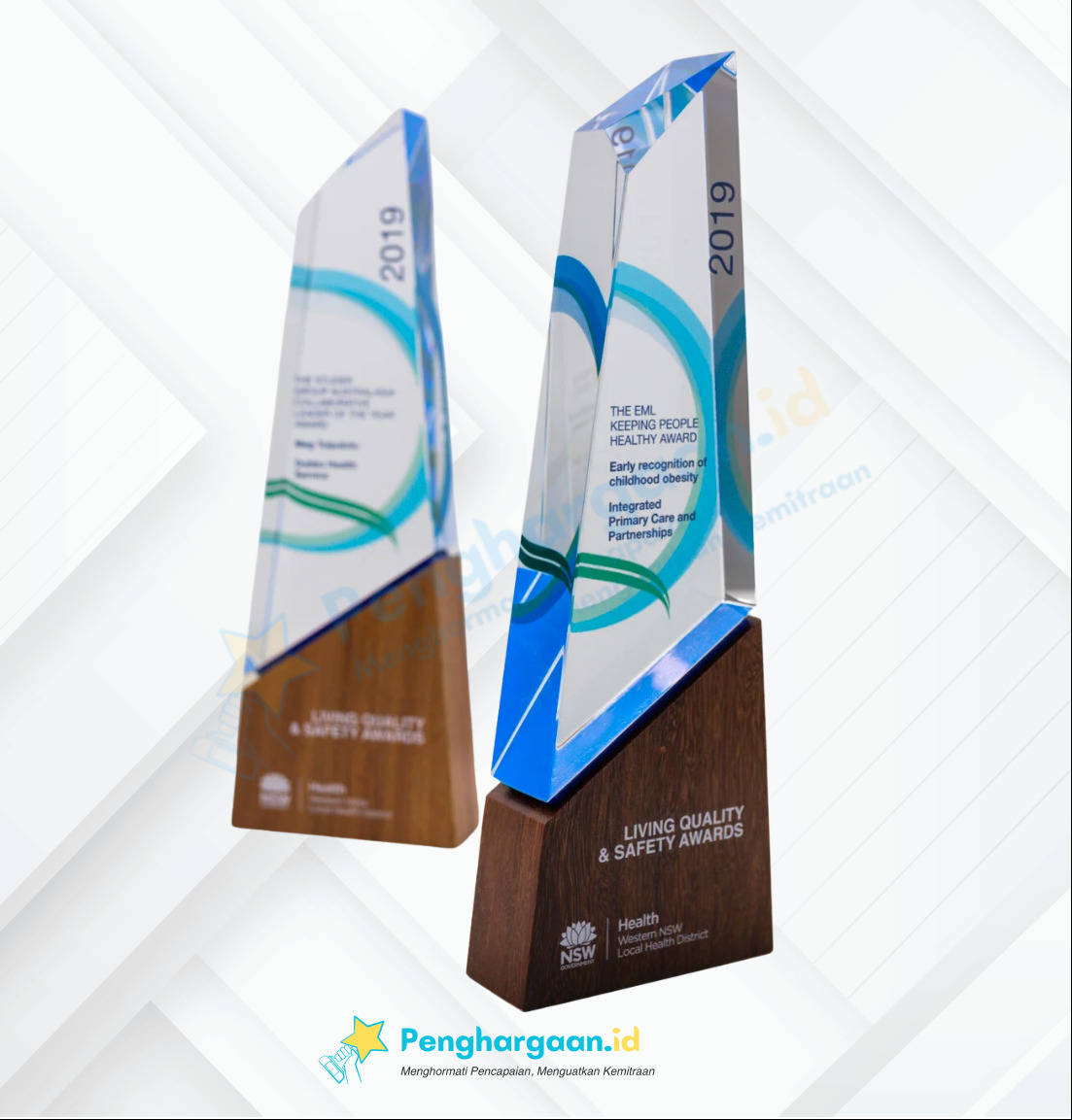 plakat penghargaan perusahaan nsw the eml keeping people healthy