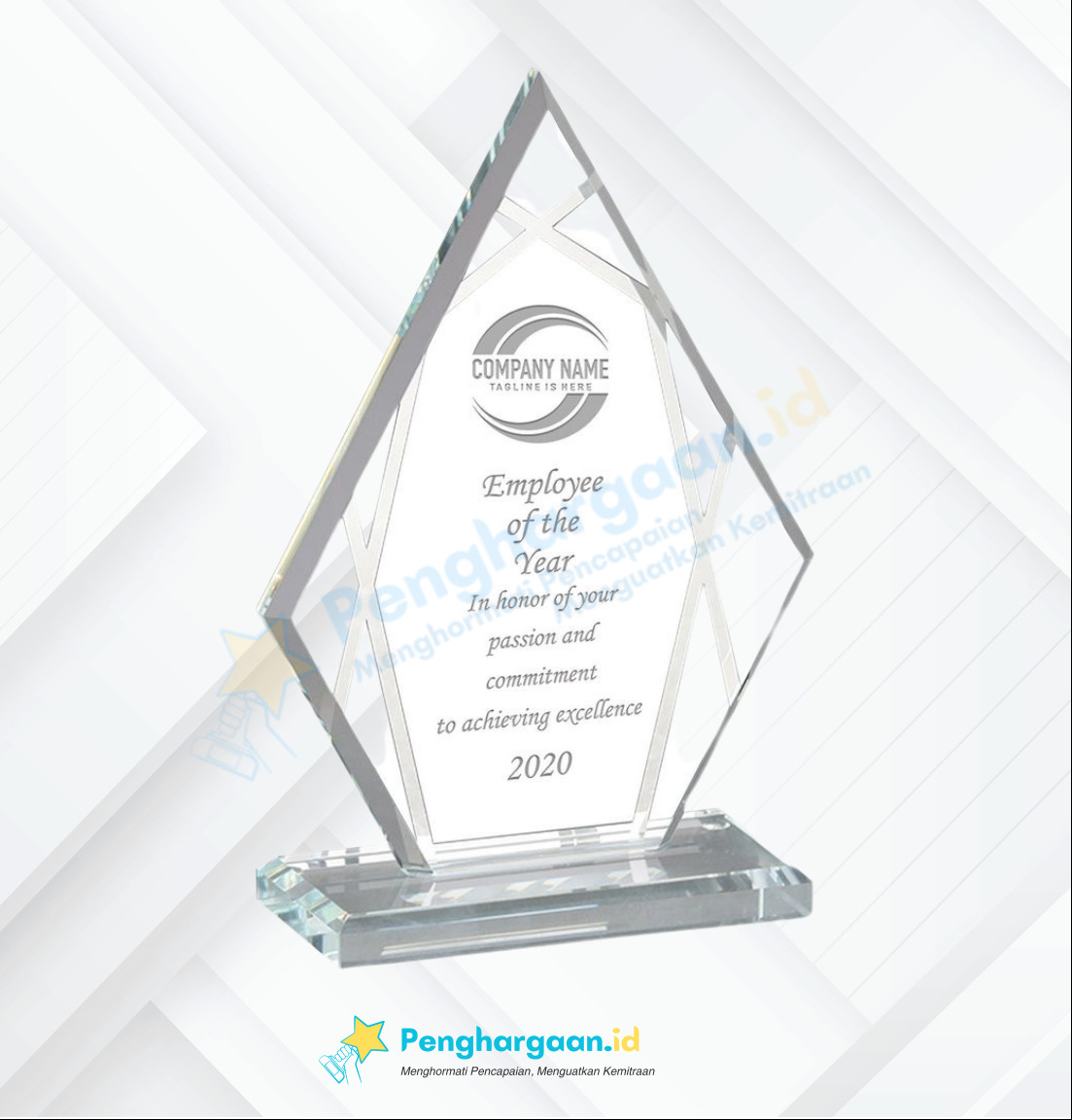 plakat penghargaan perusahaan employee of the year 