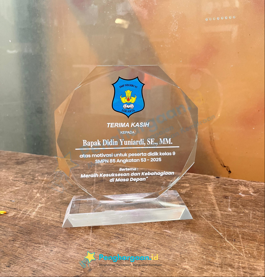 plakat ucapan terimakasih - akrilik diamond 102